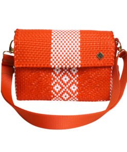 Bolsa Crossbody Naranja Blanco