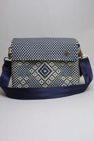 Cross Body Azul Marino con Beige – Bolso Elegante y Versátil