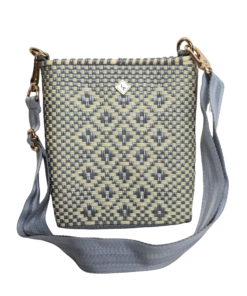 Bandolera Plateada con Beige