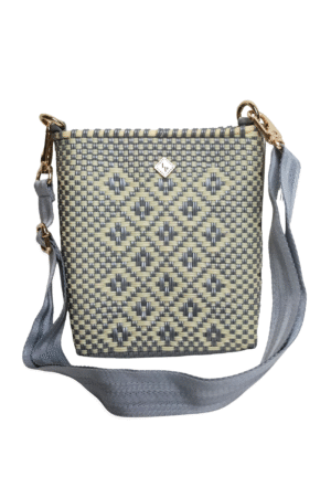 Bandolera Plateada con Beige