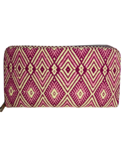 Cartera  rosa y amarillo rombos