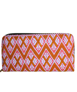 Cartera  naranja y blanco