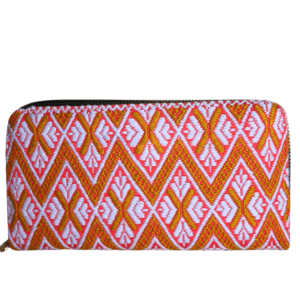 Cartera  naranja y blanco