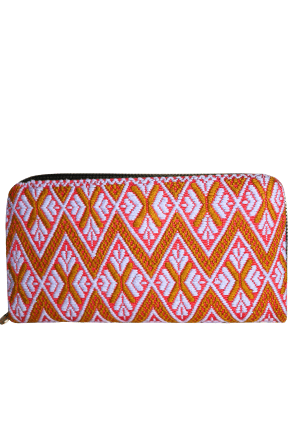 9 Cartera naranja y blanco