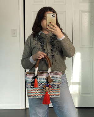 Mini Frida Artisan Bag – Handwoven Mexican Multicolor Bag