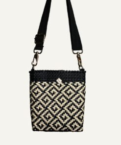 BANDOLERA BEIGE AND BLACK