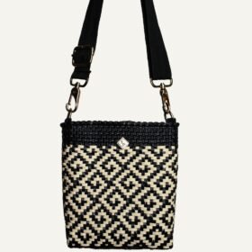 BANDOLERA BEIGE AND BLACK