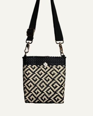 BANDOLERA BEIGE AND BLACK