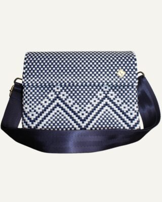 CROSS BODY BLUE AND WHITE